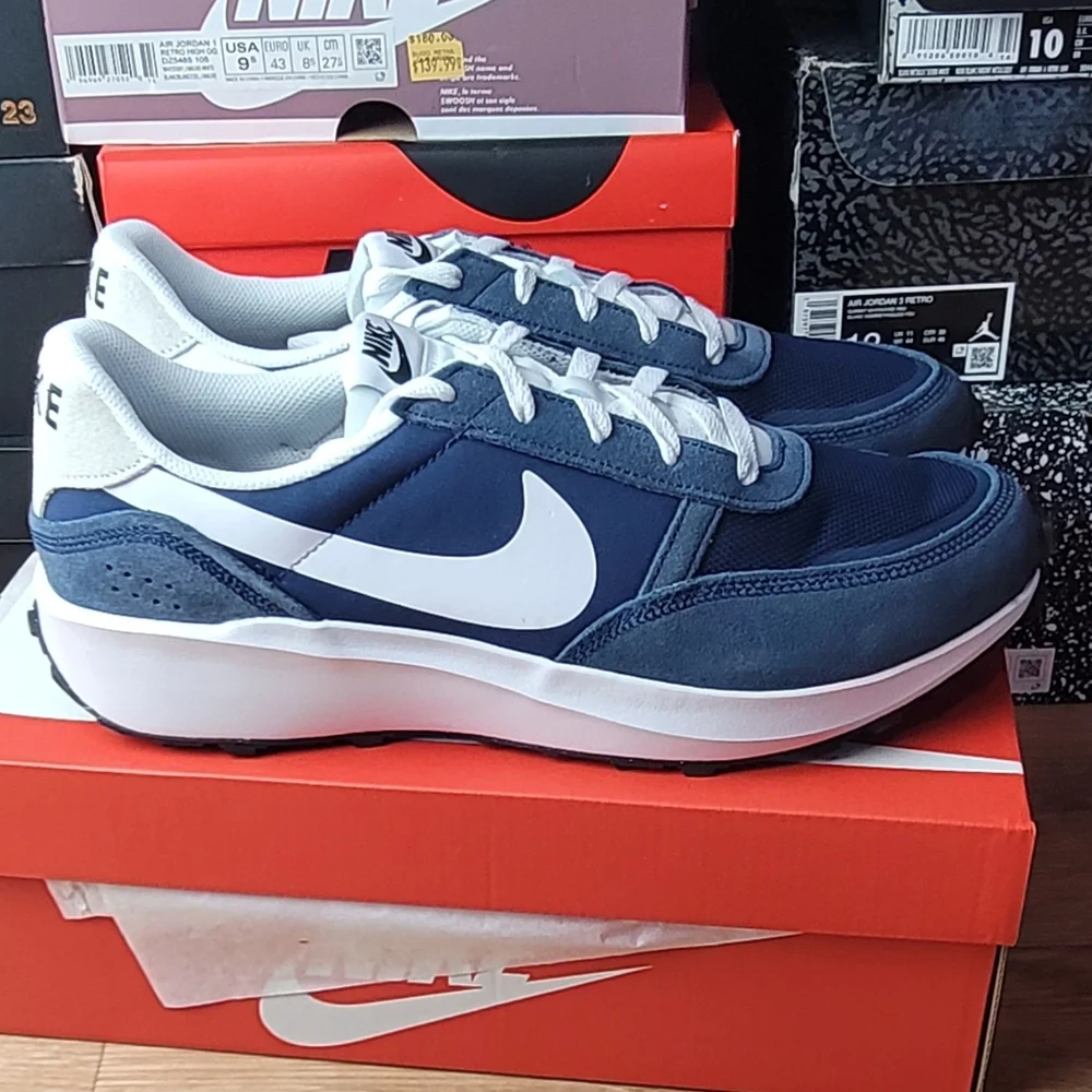 Nike Waffle Nav Men's Blue/White Sneakers Size 12